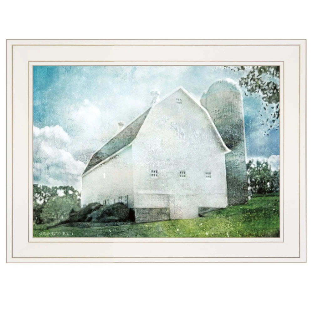White Barn 1 White Framed Print Wall Art - Homeroots - Flyclothing LLC
