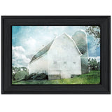 White Barn 2 Black Framed Print Wall Art - Homeroots