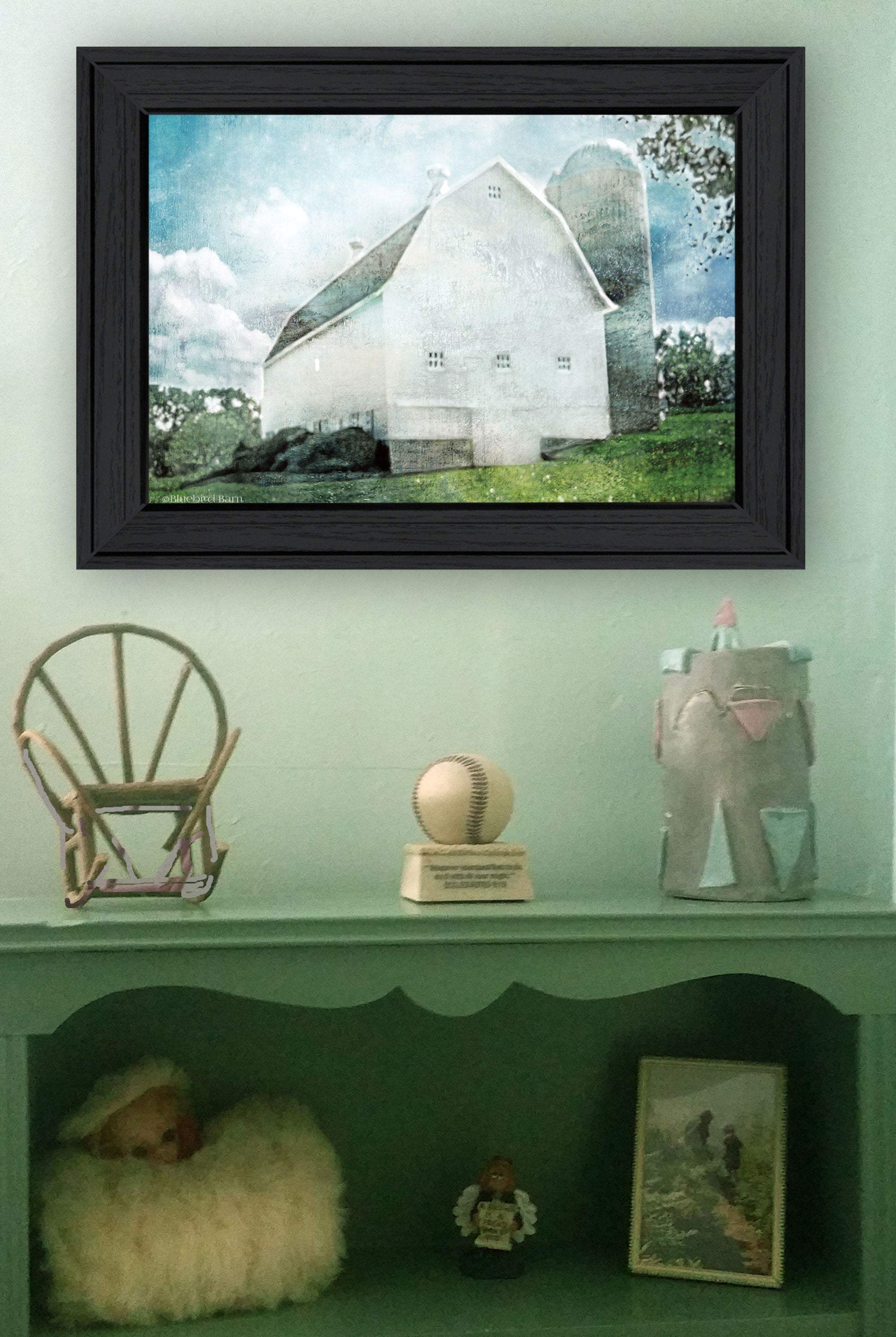 White Barn 2 Black Framed Print Wall Art - Homeroots - Flyclothing LLC