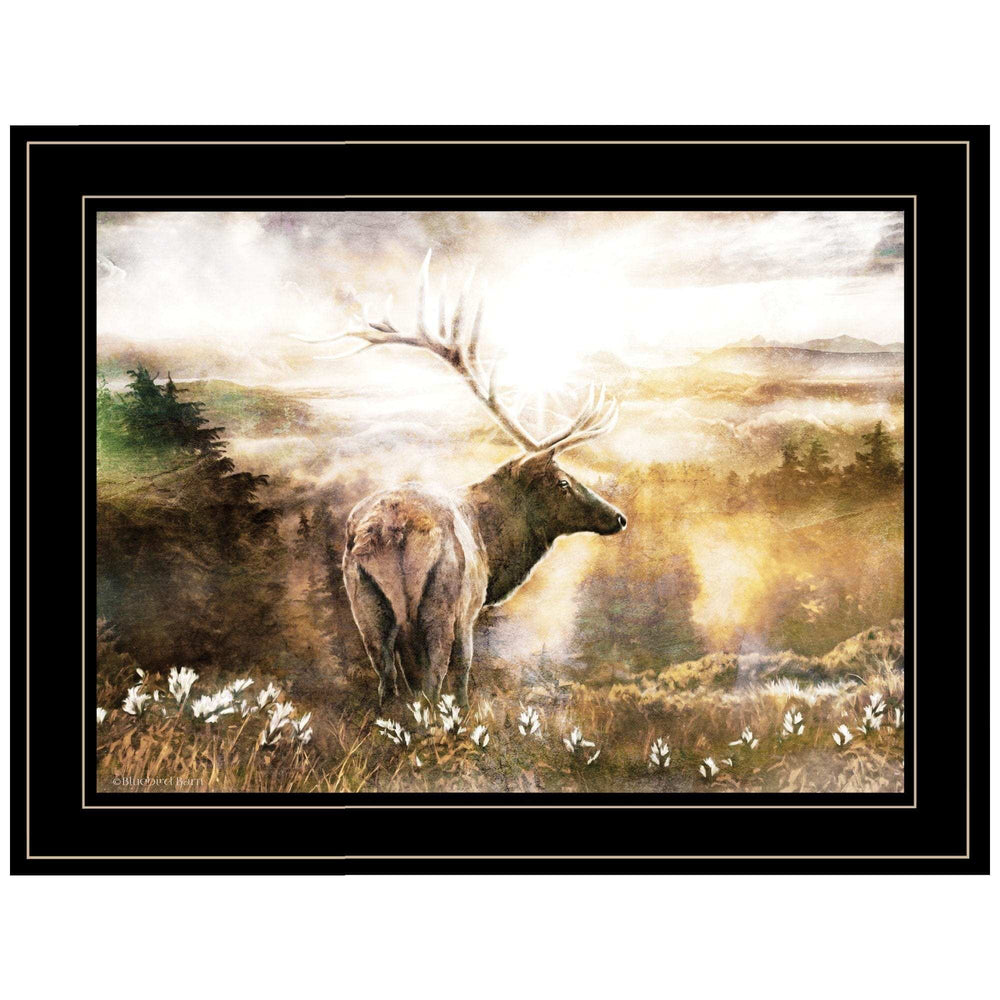 Heading Home Elk 2 Black Framed Print Wall Art - Homeroots - Flyclothing LLC