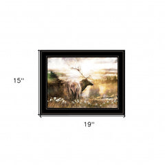 Heading Home Elk 2 Black Framed Print Wall Art - Homeroots