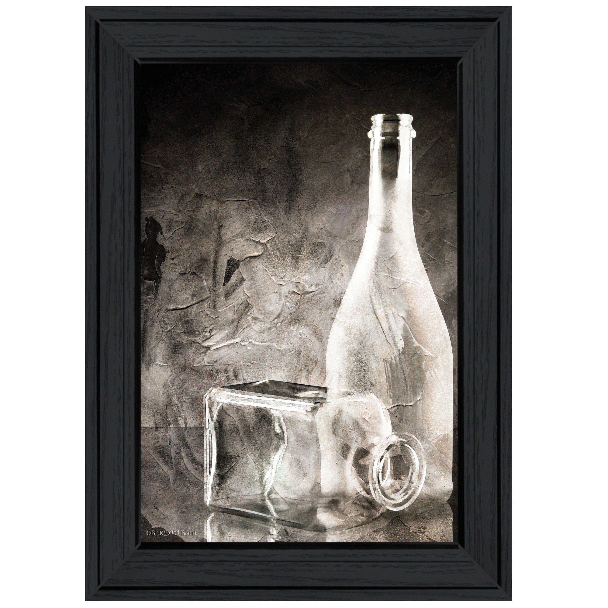 Moody Gray Glassware Still Life 2 Black Framed Print Kitchen Wall Art - Homeroots