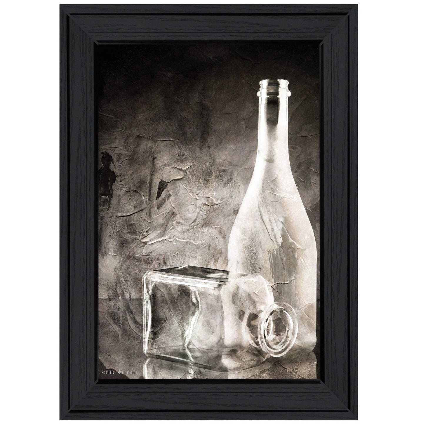 Moody Gray Glassware Still Life 2 Black Framed Print Kitchen Wall Art - Homeroots - Flyclothing LLC