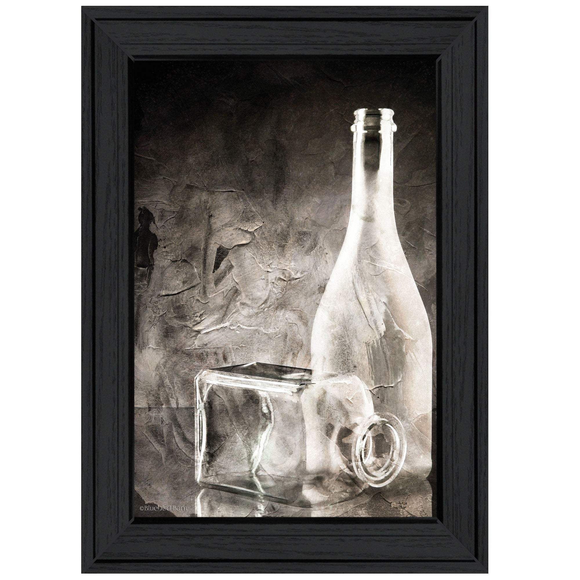 Moody Gray Glassware Still Life 2 Black Framed Print Kitchen Wall Art - Homeroots - Flyclothing LLC