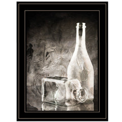 Moody Gray Glassware Still Life 3 Black Framed Print Kitchen Wall Art - Homeroots