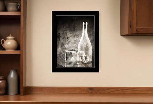 Moody Gray Glassware Still Life 3 Black Framed Print Kitchen Wall Art - Homeroots