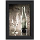 Moody Gray Wine Glass Still Life 2 Black Framed Print Wall Art - Homeroots