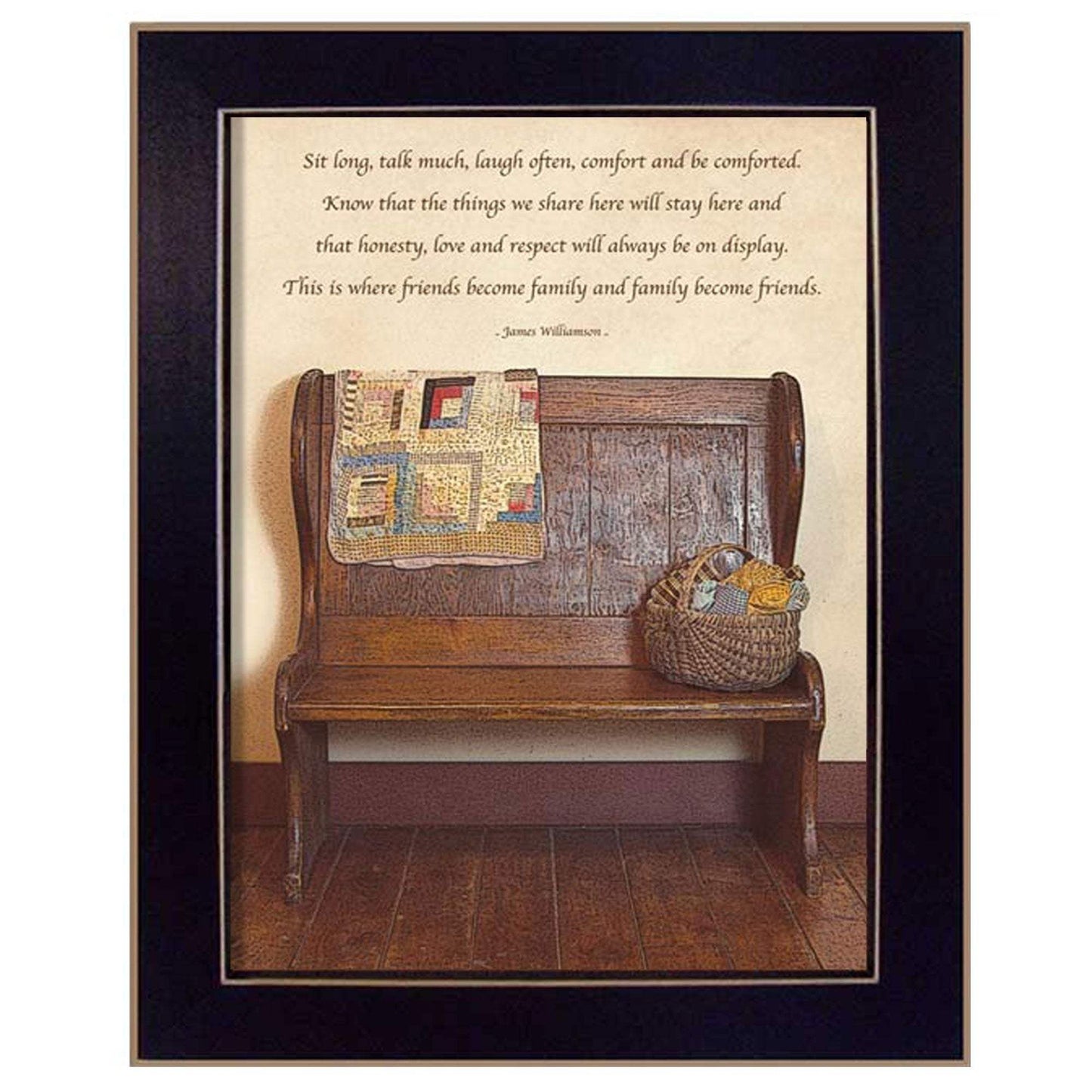 Friends Become Family Black Framed Print Wall Art - Homeroots - Flyclothing LLC