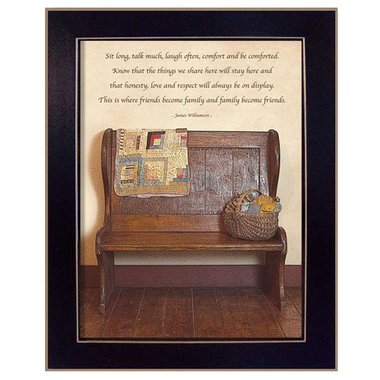 Friends Become Family Black Framed Print Wall Art - Homeroots