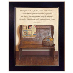 Friends Become Family Black Framed Print Wall Art - Homeroots