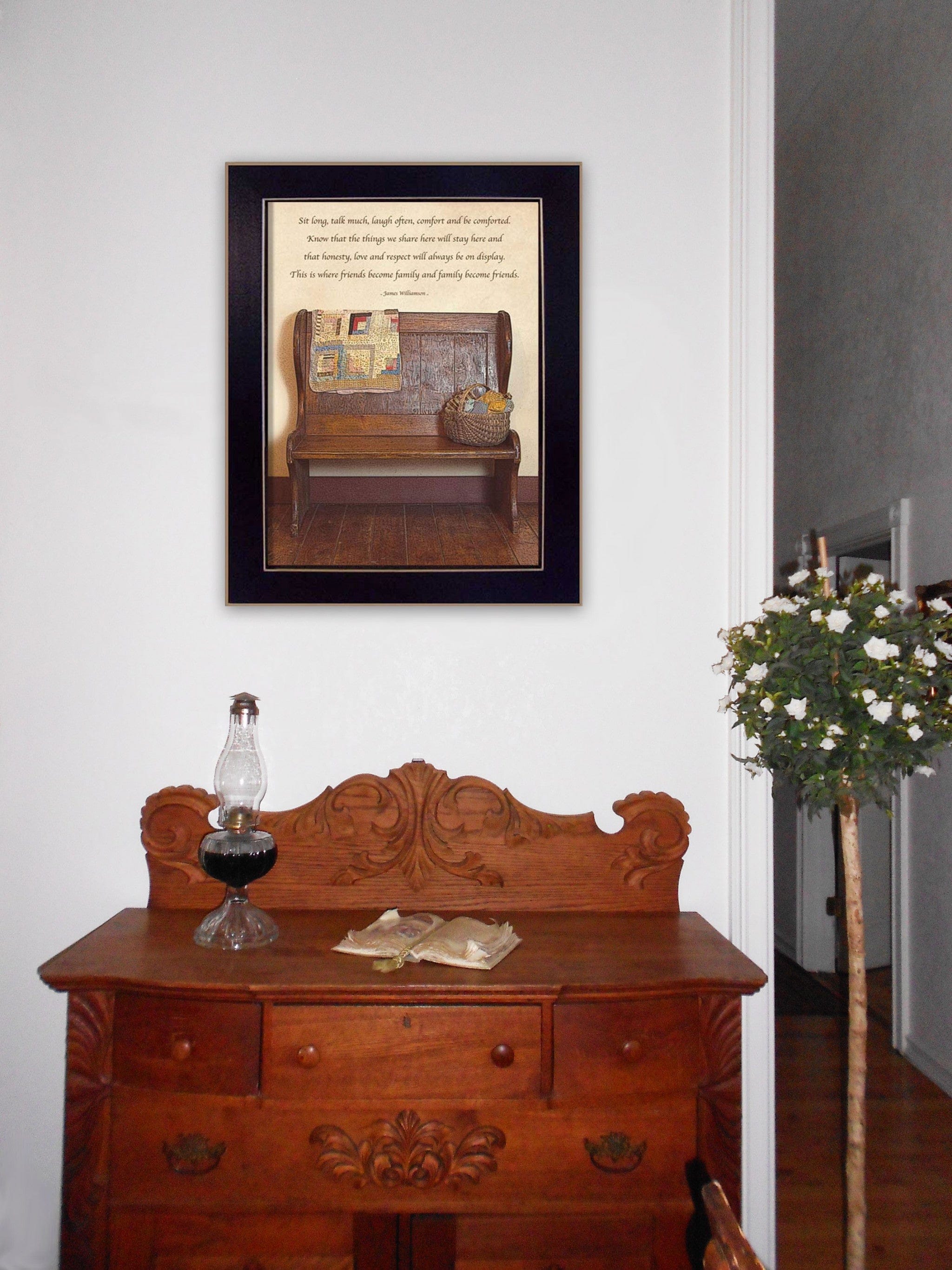 Friends Become Family Black Framed Print Wall Art - Homeroots