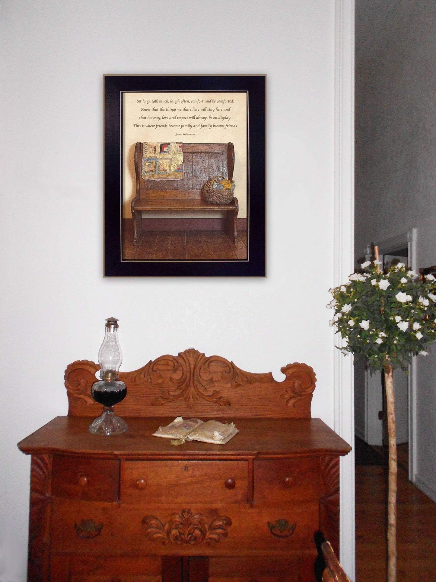 Friends Become Family Black Framed Print Wall Art - Homeroots - Flyclothing LLC