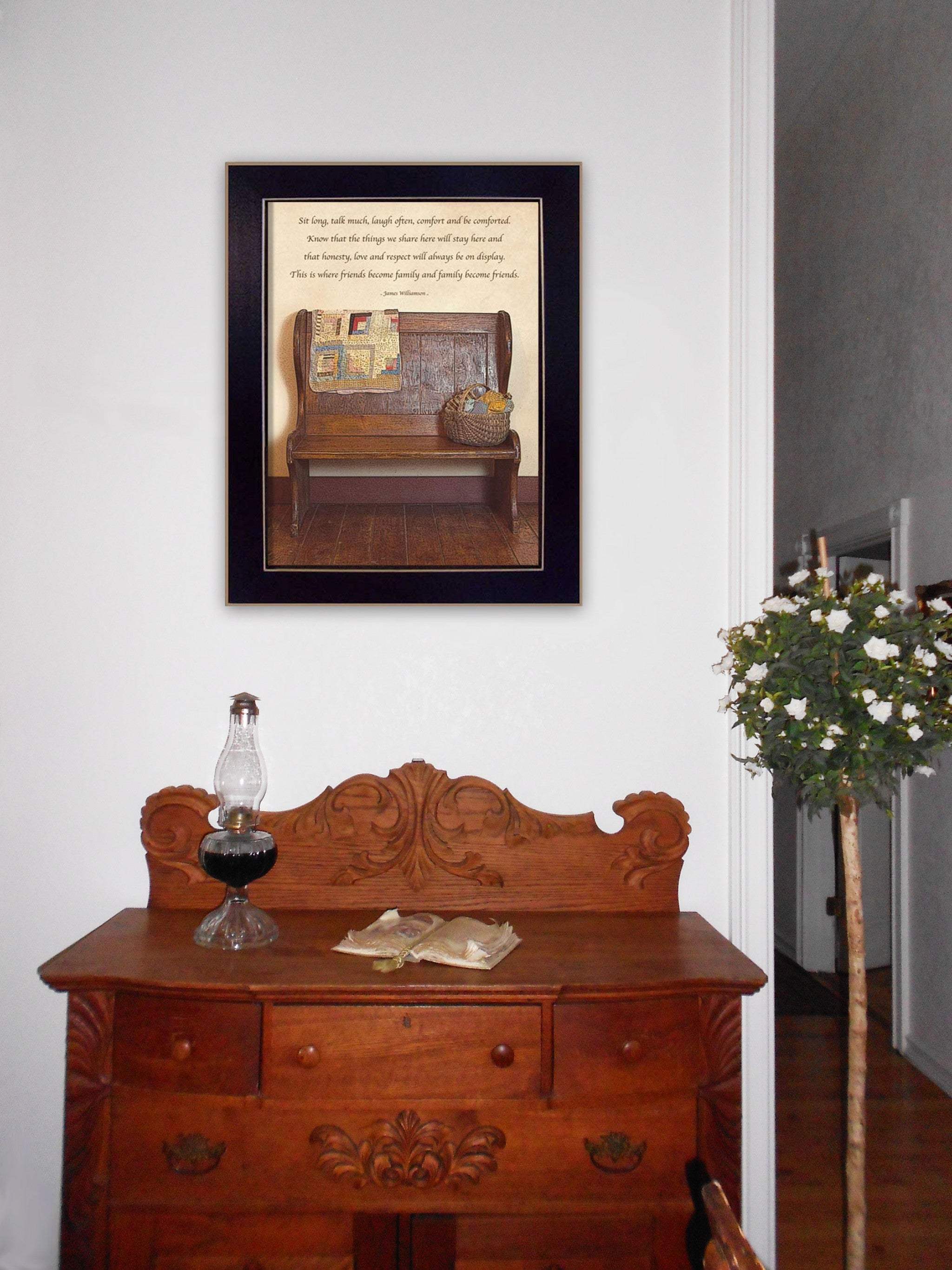 Friends Become Family Black Framed Print Wall Art - Homeroots - Flyclothing LLC