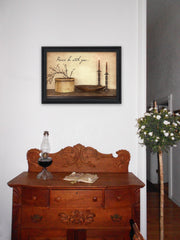 Peace Be with You 3 Black Framed Print Wall Art - Homeroots