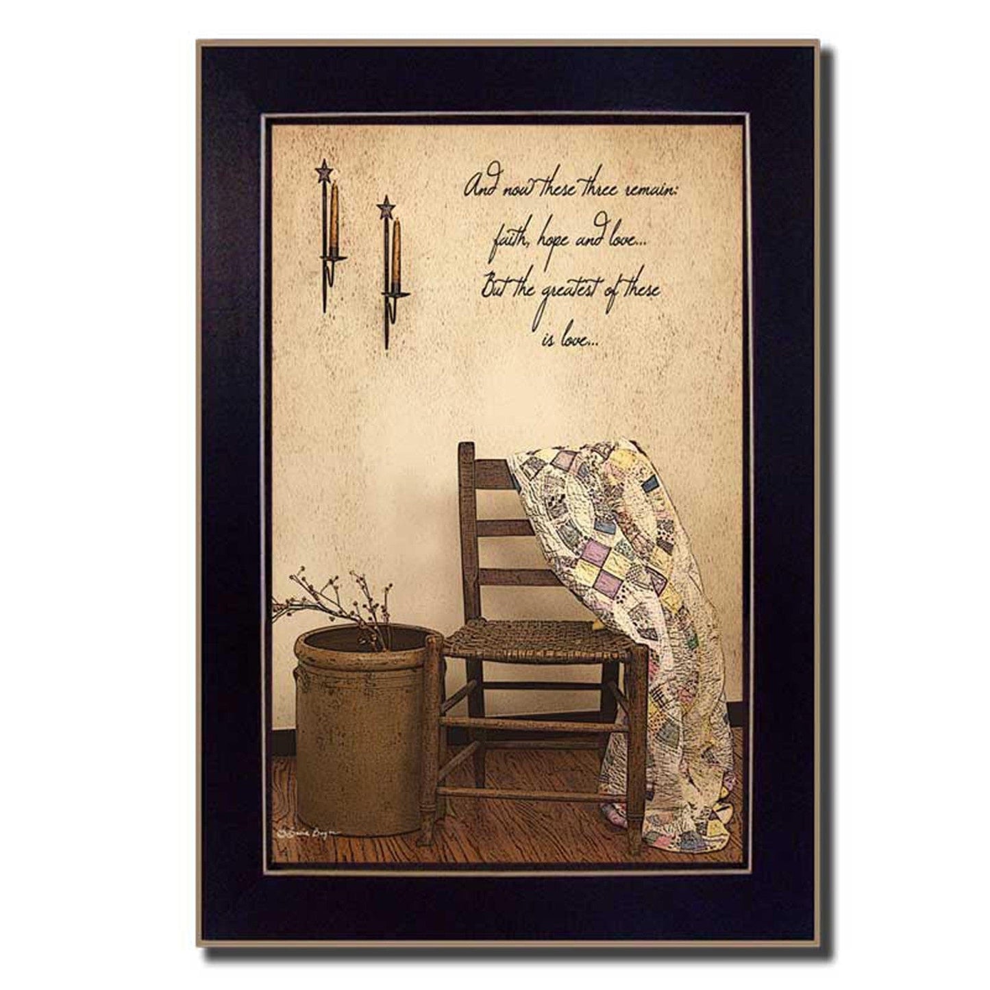 These Three Remain 4 Black Framed Print Wall Art - Homeroots - Flyclothing LLC