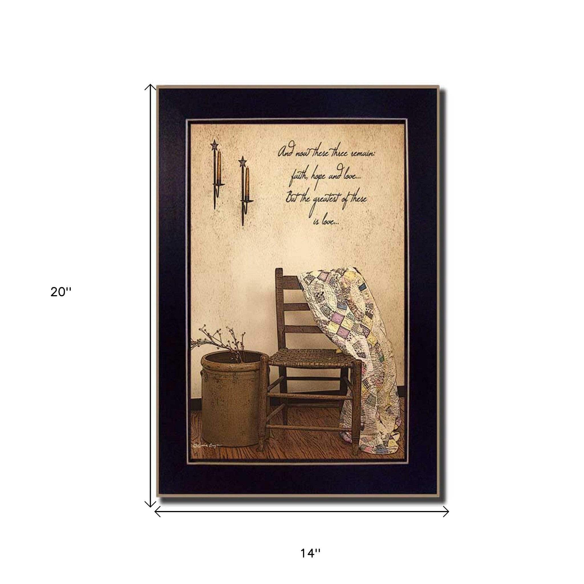 These Three Remain 4 Black Framed Print Wall Art - Homeroots - Flyclothing LLC