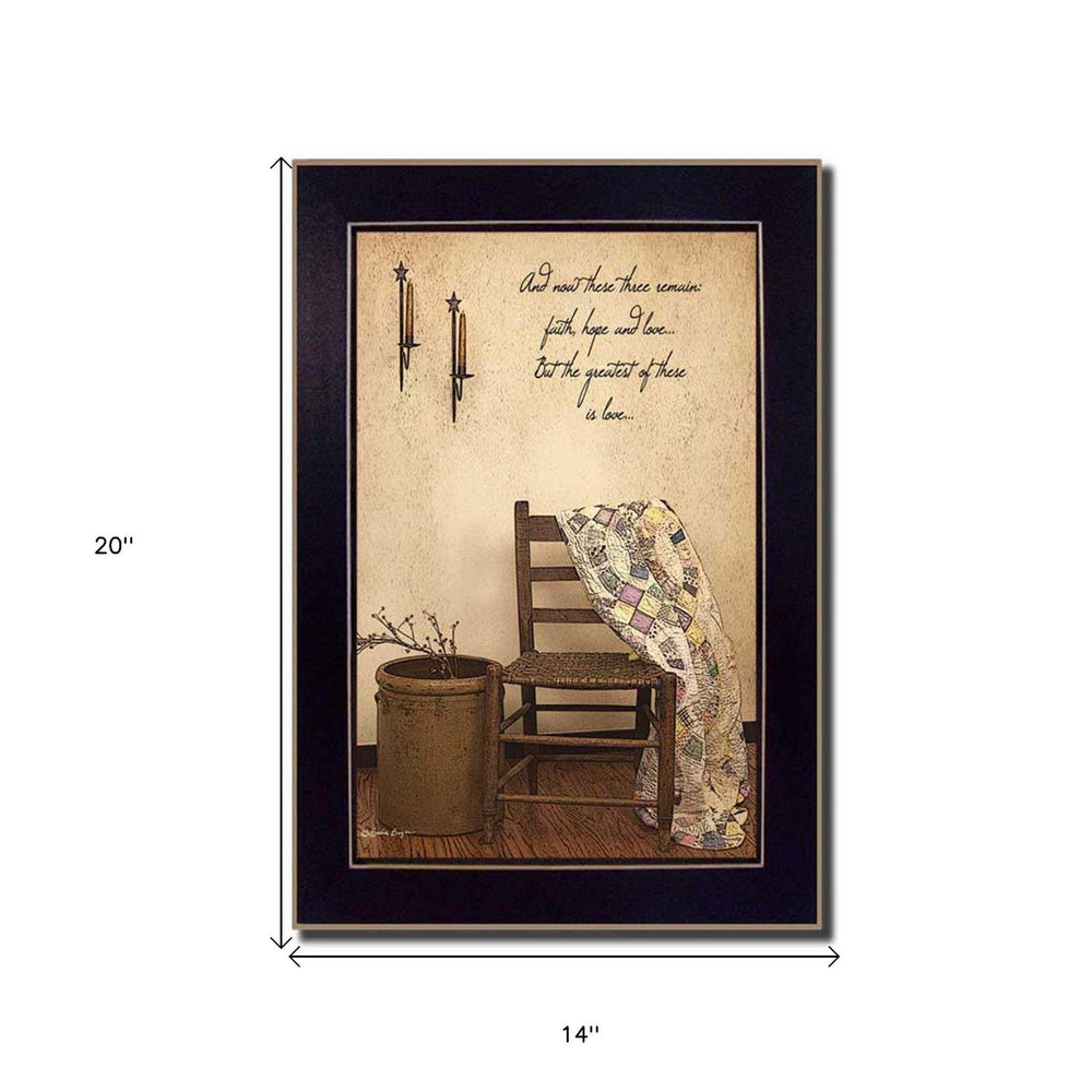 These Three Remain 4 Black Framed Print Wall Art - Homeroots - Flyclothing LLC