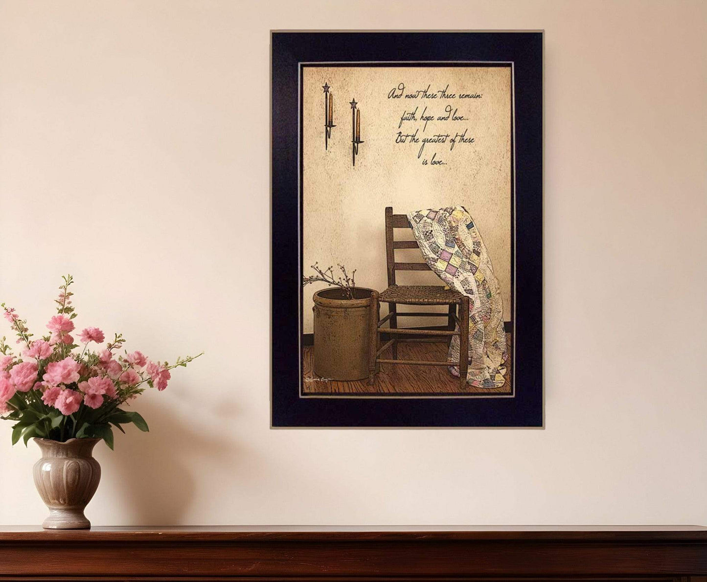 These Three Remain 4 Black Framed Print Wall Art - Homeroots - Flyclothing LLC