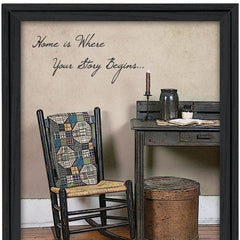 Home Story Black Framed Print Wall Art - Homeroots