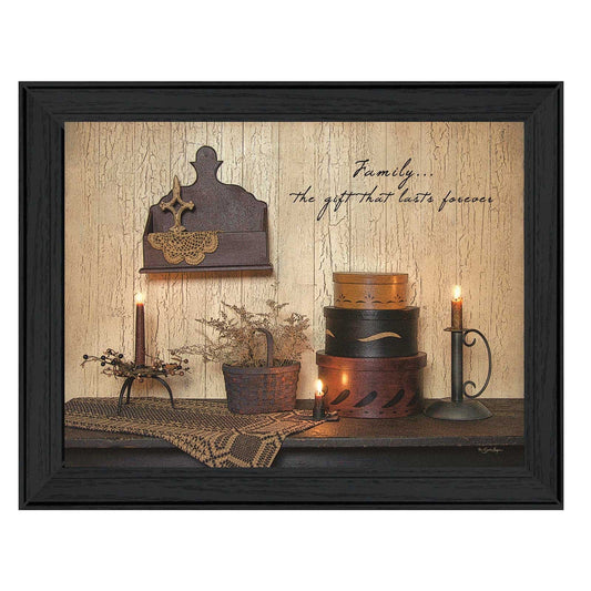 Forever Family 2 Black Framed Print Wall Art - Homeroots