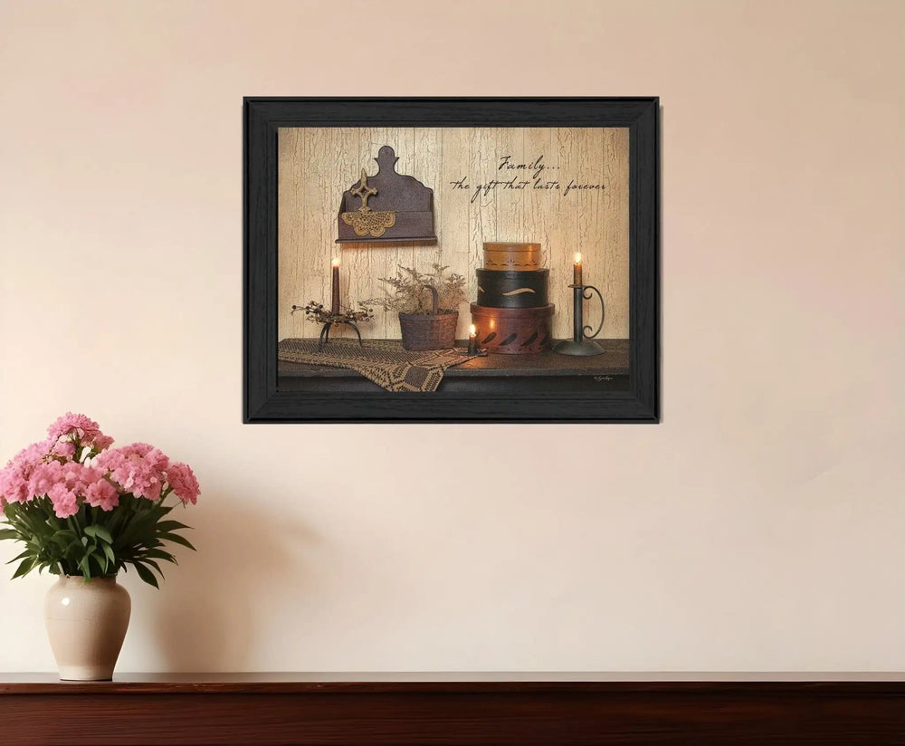 Forever Family 2 Black Framed Print Wall Art - Homeroots