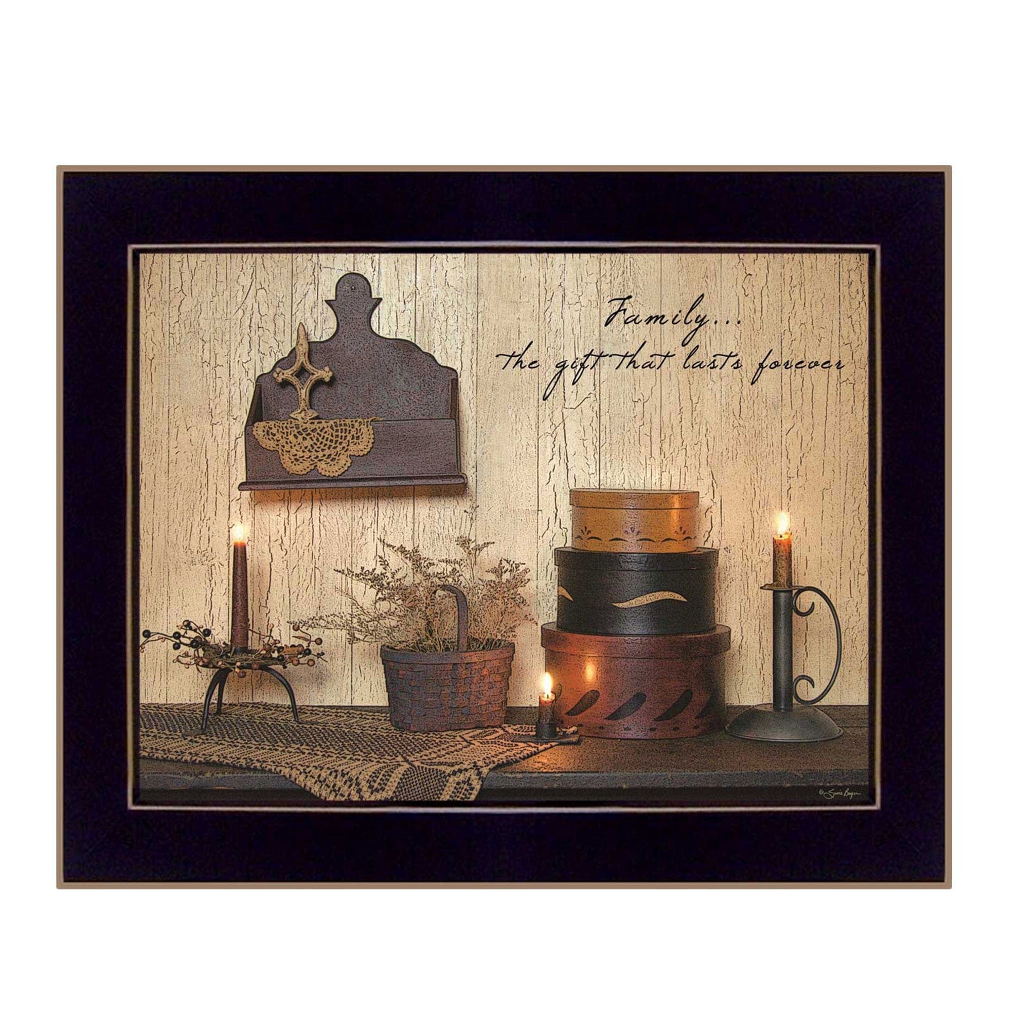 Forever Family 3 Black Framed Print Wall Art - Homeroots