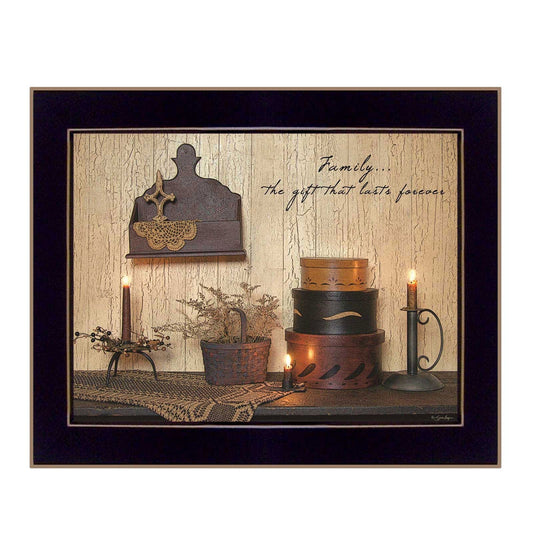 Forever Family 3 Black Framed Print Wall Art - Homeroots
