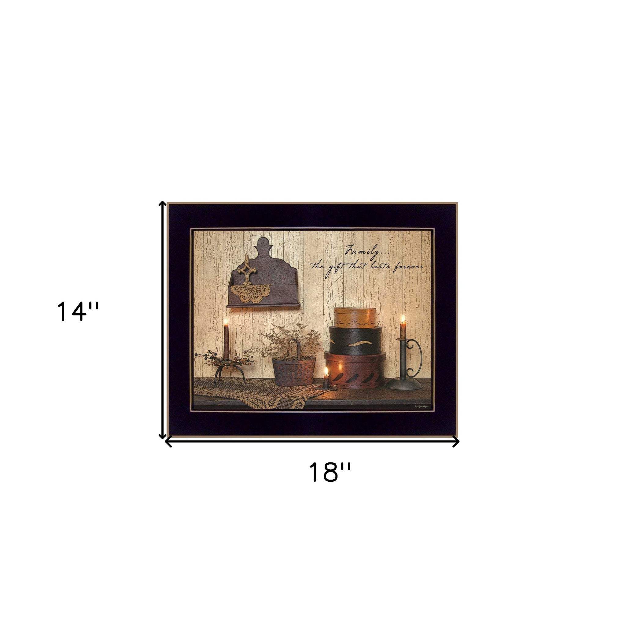 Forever Family 3 Black Framed Print Wall Art - Homeroots - Flyclothing LLC