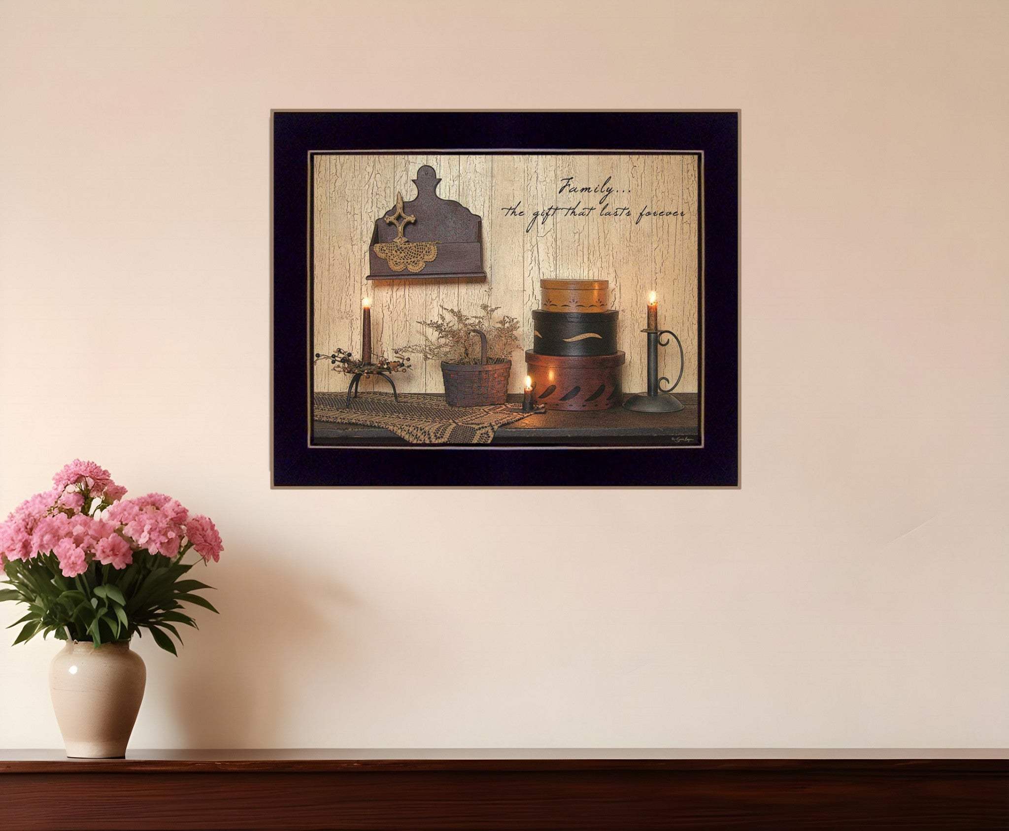 Forever Family 3 Black Framed Print Wall Art - Homeroots - Flyclothing LLC