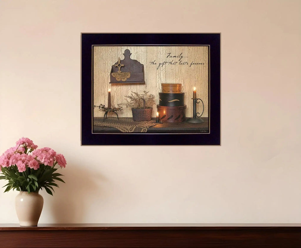 Forever Family 3 Black Framed Print Wall Art - Homeroots