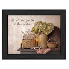 Done in Love 1 Black Framed Print Wall Art - Homeroots