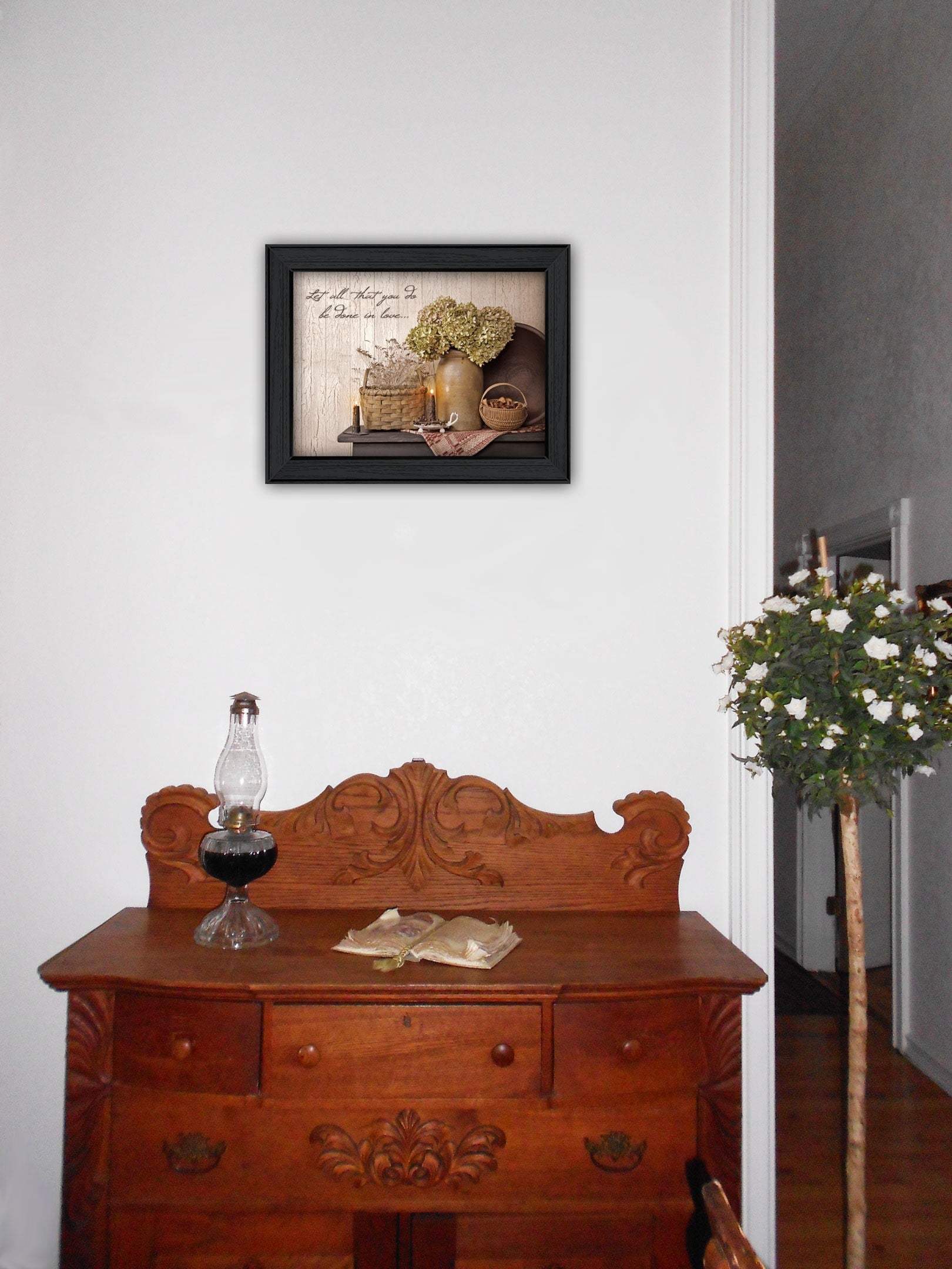Done in Love 1 Black Framed Print Wall Art - Homeroots - Flyclothing LLC