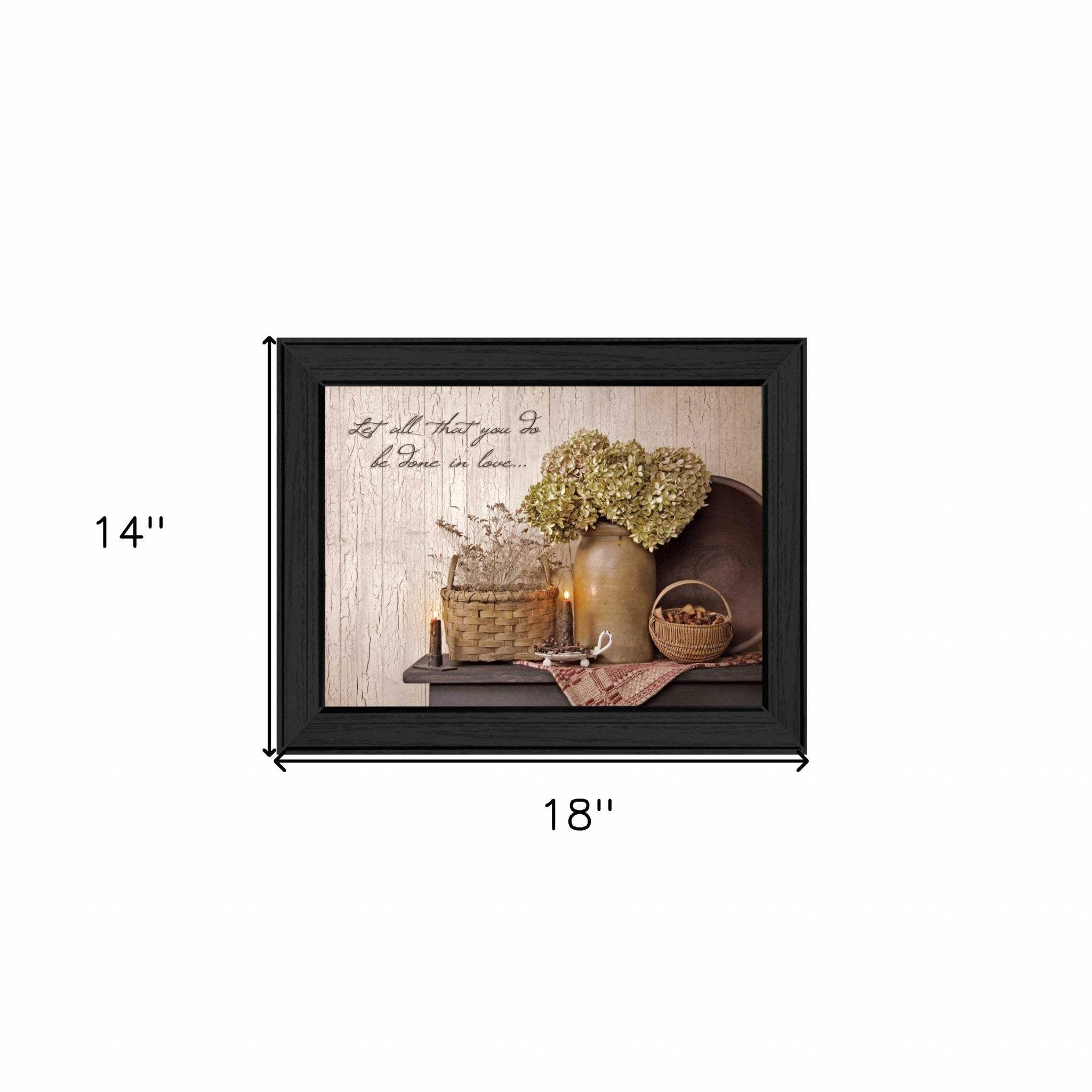 Done in Love 1 Black Framed Print Wall Art - Homeroots - Flyclothing LLC