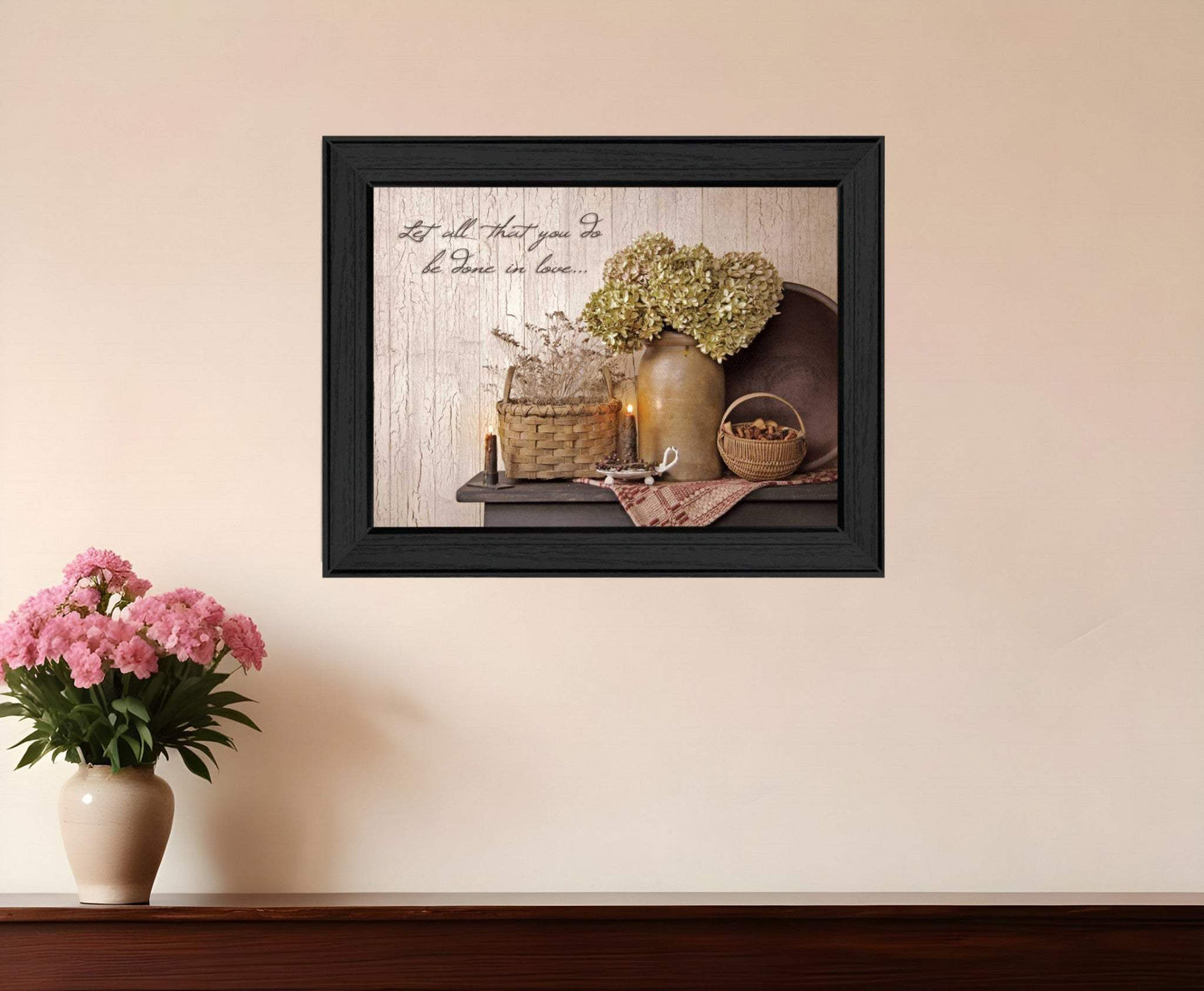 Done in Love 1 Black Framed Print Wall Art - Homeroots - Flyclothing LLC