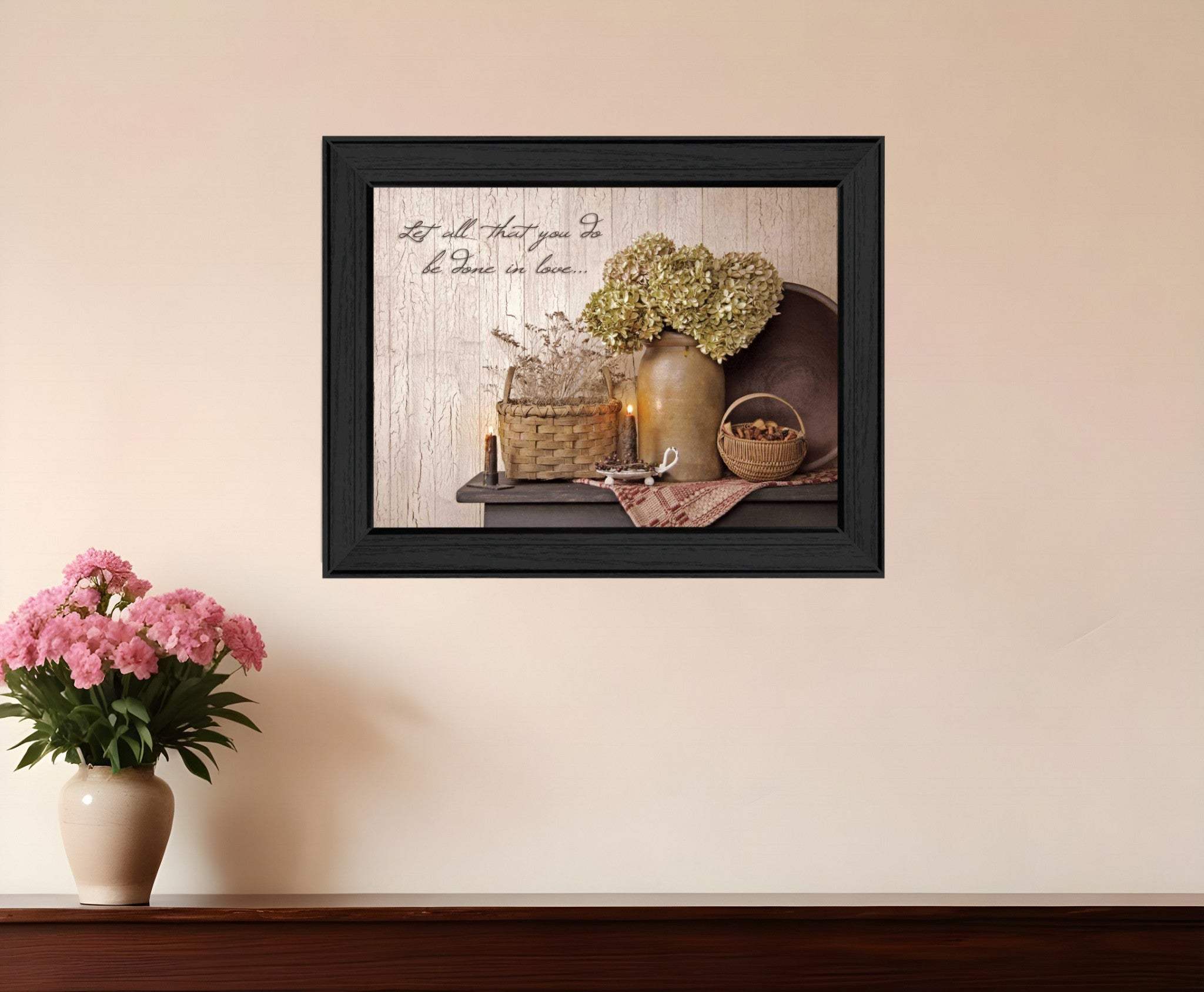 Done in Love 1 Black Framed Print Wall Art - Homeroots - Flyclothing LLC