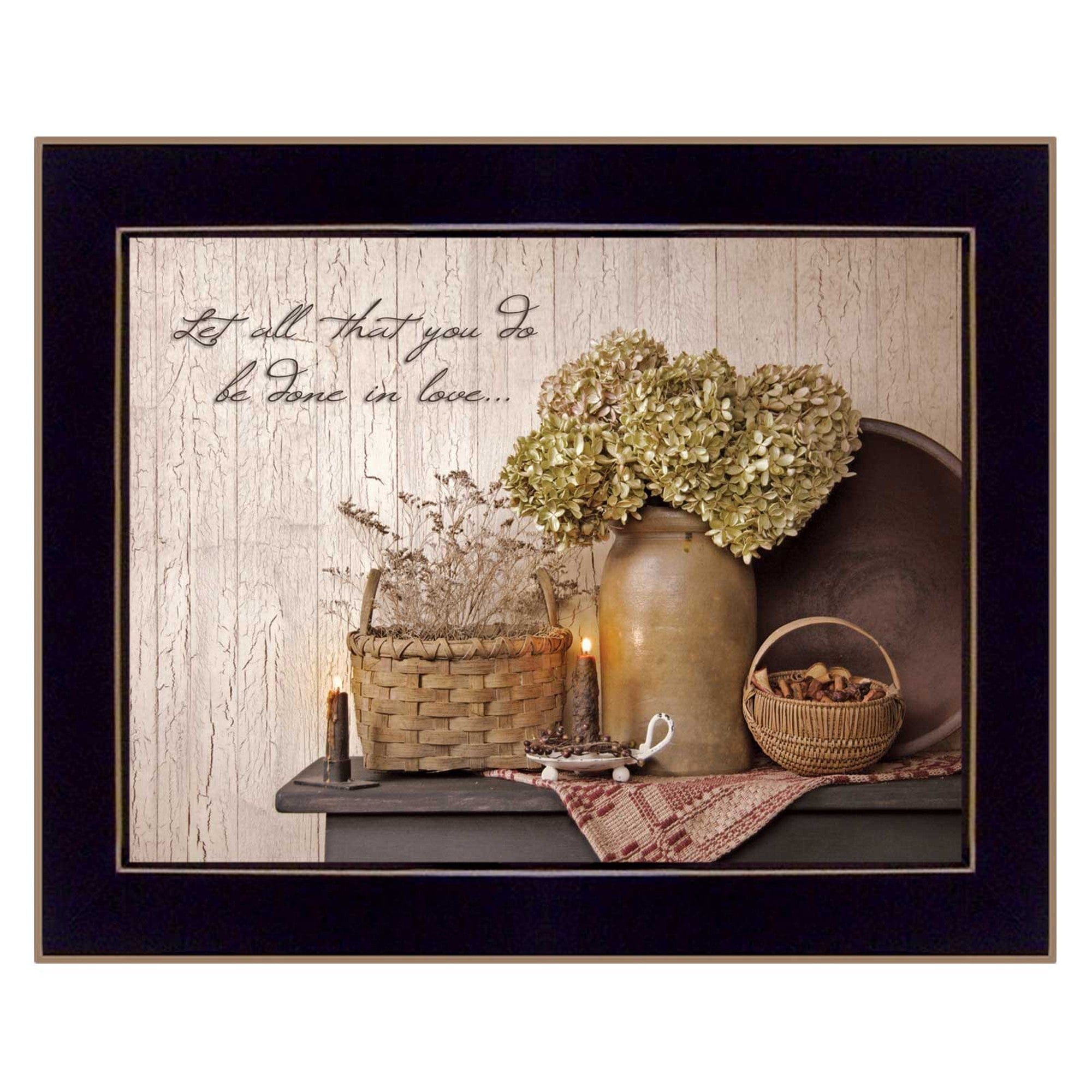 Done in Love 2 Black Framed Print Wall Art - Homeroots