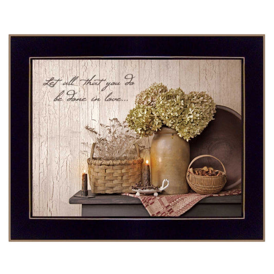 Done in Love 2 Black Framed Print Wall Art - Homeroots