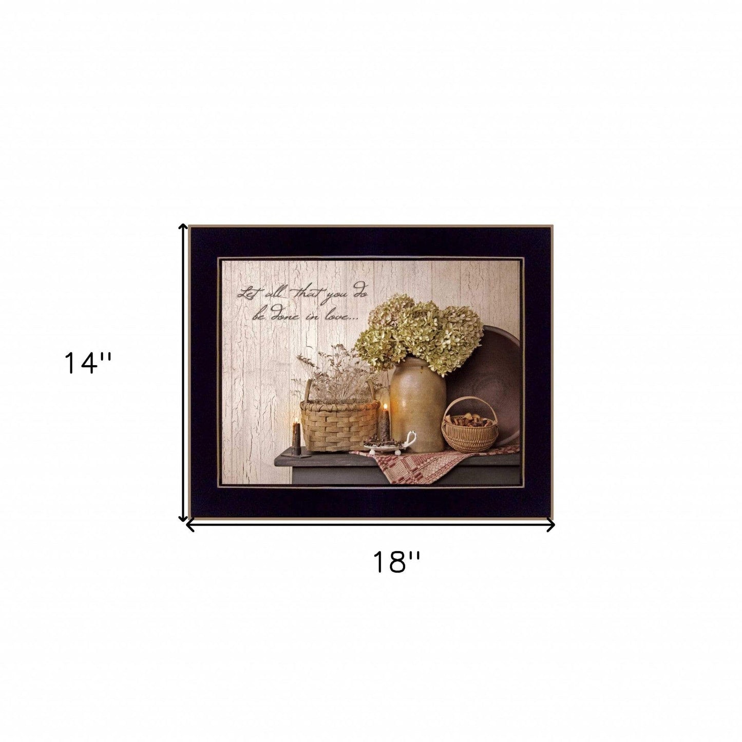 Done in Love 2 Black Framed Print Wall Art - Homeroots - Flyclothing LLC