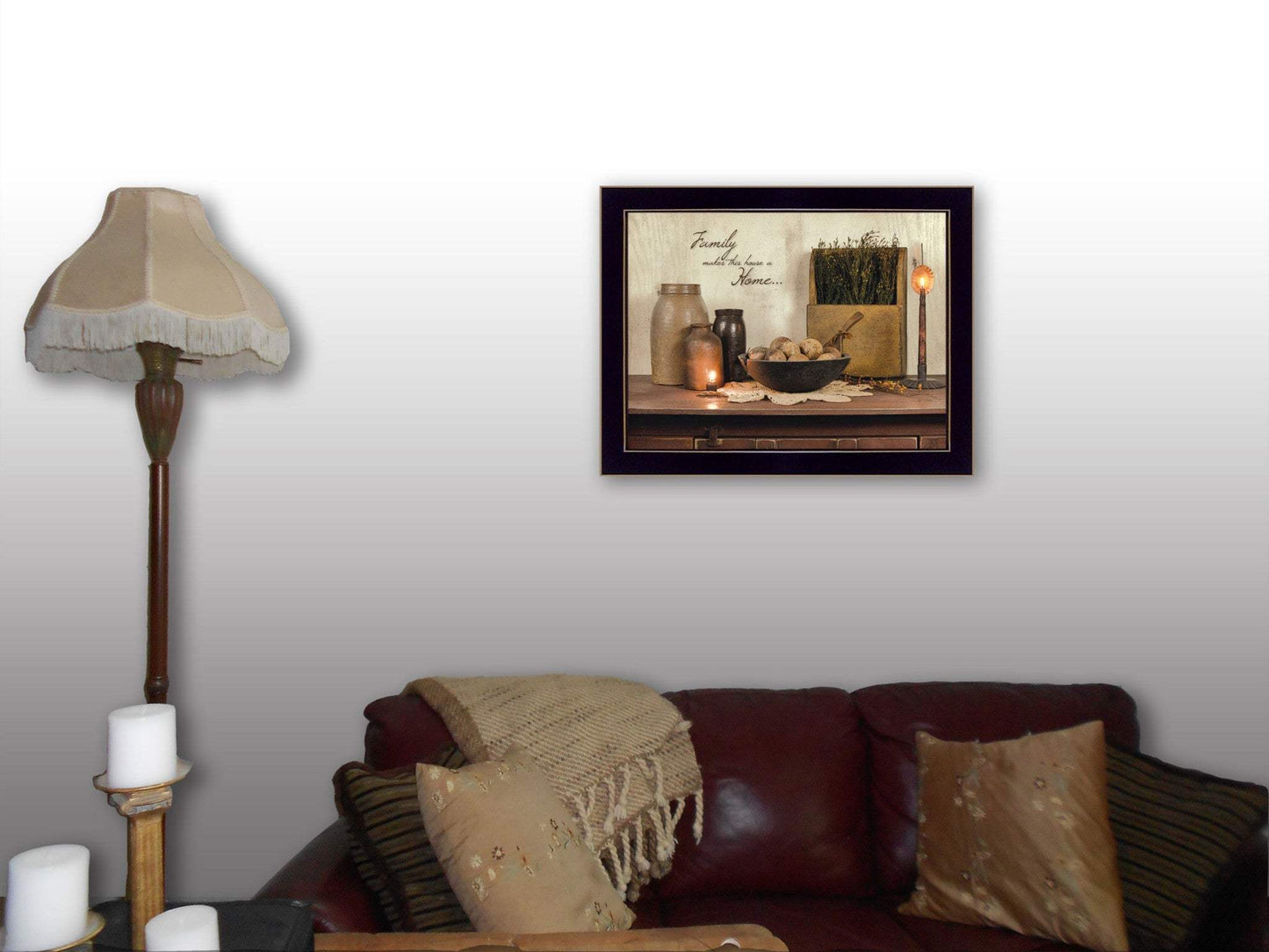 Family Makes a House a Home Black Framed Print Wall Art - Homeroots - Flyclothing LLC