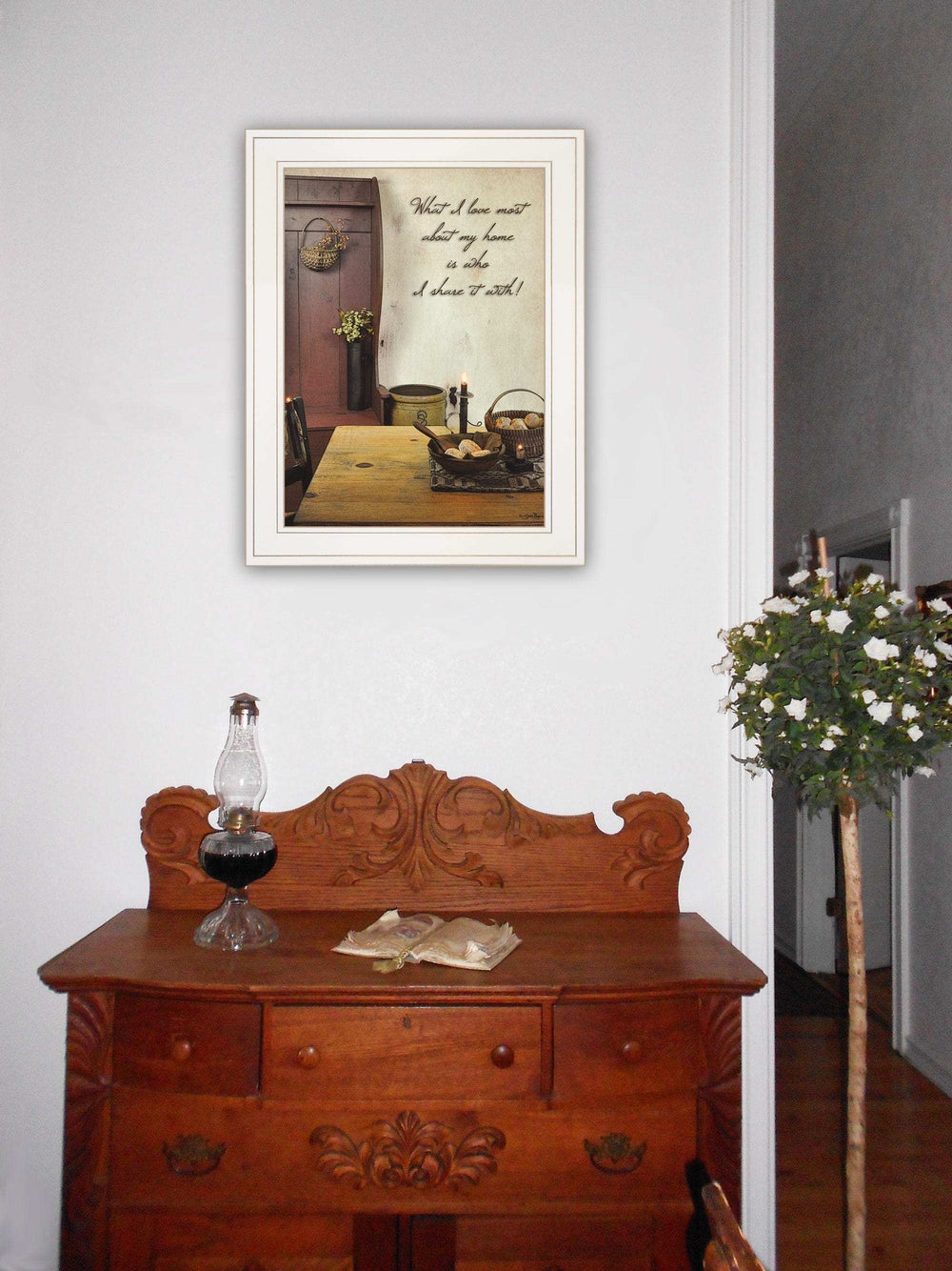 What I love Most 2 White Framed Print Kitchen Wall Art - Homeroots - Flyclothing LLC