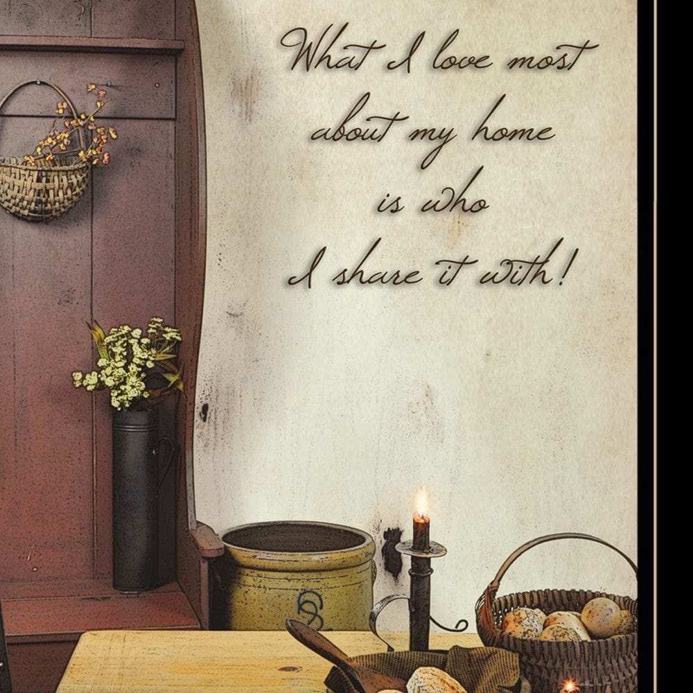 What I love Most 3 Black Framed Print Kitchen Wall Art - Homeroots - Flyclothing LLC