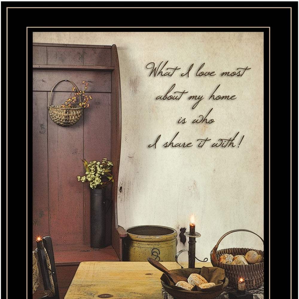 What I love Most 3 Black Framed Print Kitchen Wall Art - Homeroots - Flyclothing LLC