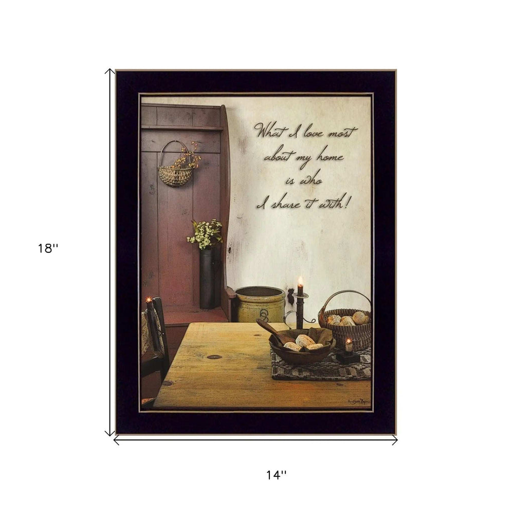 What I love Most 4 Black Framed Print Kitchen Wall Art - Homeroots - Flyclothing LLC