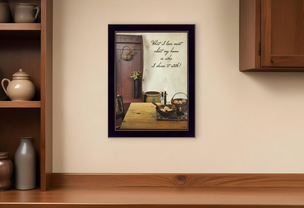 What I love Most 4 Black Framed Print Kitchen Wall Art - Homeroots