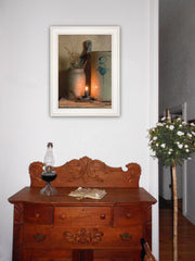 No 3 Bee Sting on a crock 1 White Framed Print Wall Art - Homeroots
