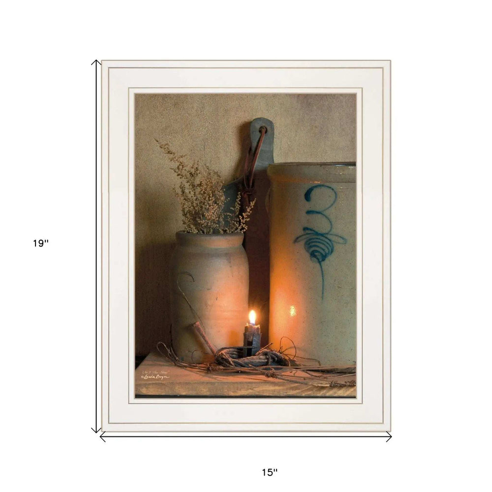 No 3 Bee Sting on a crock 1 White Framed Print Wall Art - Homeroots - Flyclothing LLC