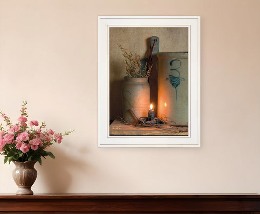 No 3 Bee Sting on a crock 1 White Framed Print Wall Art - Homeroots
