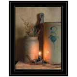 No 3 Bee Sting on a crock 2 Black Framed Print Wall Art - Homeroots