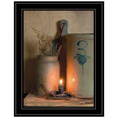 No 3 Bee Sting on a crock 2 Black Framed Print Wall Art - Homeroots
