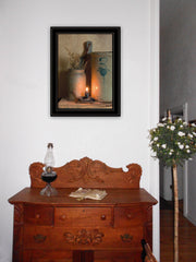 No 3 Bee Sting on a crock 2 Black Framed Print Wall Art - Homeroots